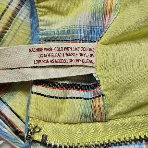 Maeve Yellow Plaid Dress Size 12 - Picture 5 of 10